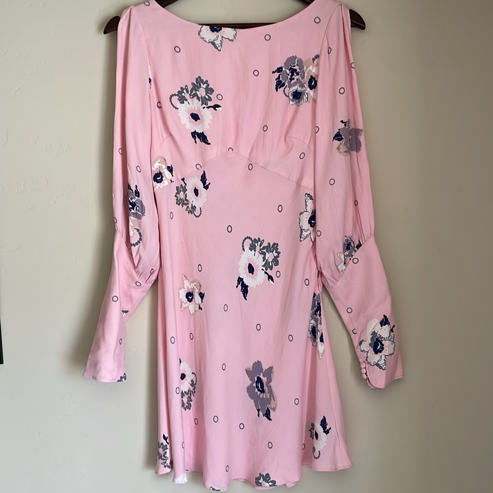 Free People Split Sleeves Rosebud Mini Dress